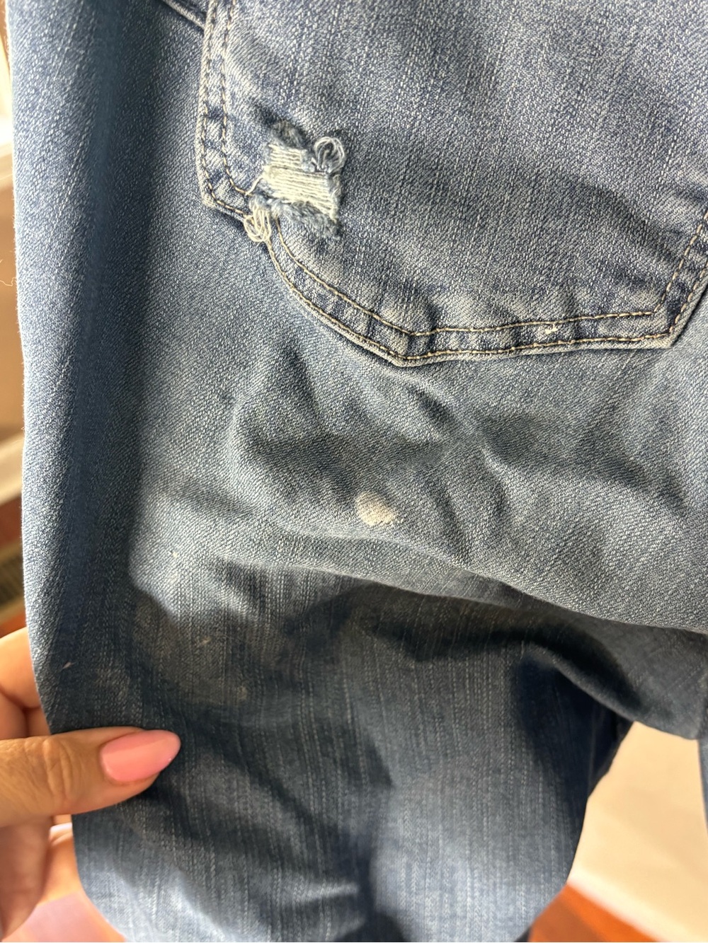 Torrid Cute Distressed Boyfriend Jeans in Blue Plus Size - Picture 6 of 6